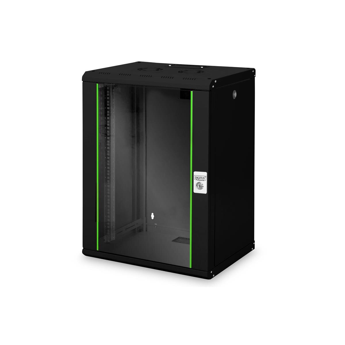 DIGITUS DN-19-16U-SW - 16HE Wandgehäuse, Unique 820x600x450 mm, Farbe Schwarz (RAL 9005)