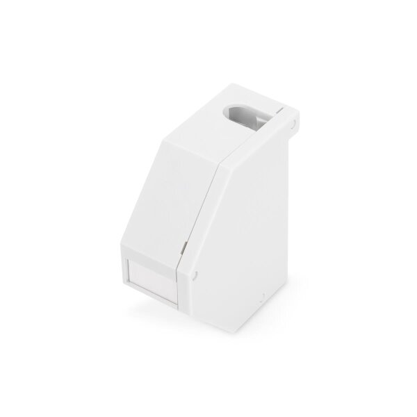 DIGITUS AN-25186 - Hutschienen Adapter für 1x Keystone Module, IP20 Beschriftungsfeld, Erdungsfeder, Seitenabdeckung