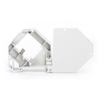 DIGITUS AN-25186 - Hutschienen Adapter für 1x Keystone Module, IP20 Beschriftungsfeld, Erdungsfeder, Seitenabdeckung