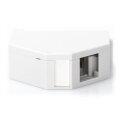 DIGITUS AN-25186 - Hutschienen Adapter für 1x Keystone Module, IP20 Beschriftungsfeld, Erdungsfeder, Seitenabdeckung