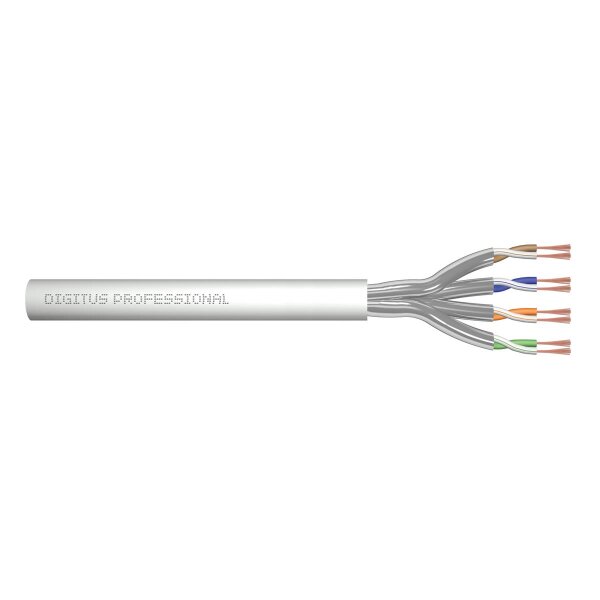 DIGITUS DK-1623-A-P-1 - CAT 6A U-FTP Roh-Patchkabel Länge 100 m, Box, AWG 27/7, LSZH, Sx, Grau