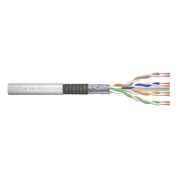 DIGITUS DK-1633-P-305 - CAT 6 SF-UTP Roh-Patchkabel 305 m Box, AWG 26/7, LSZH, sx, Grau