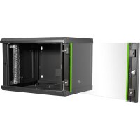 DIGITUS DN-19-07U-6/6-SW - 7HE Wandgehäuse, Unique 420x600x600 mm, Farbe Schwarz (RAL 9005)