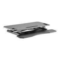 DIGITUS DA-90380-1 - Höhenverstellbarer Sitz- Steh Arbeitsplatz 95x61x11-46cm, Tastatur und Mausablage
