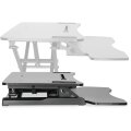 DIGITUS DA-90380-1 - Höhenverstellbarer Sitz- Steh Arbeitsplatz 95x61x11-46cm, Tastatur und Mausablage