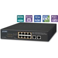 PoE Switch  8x10/100/1000 19"
