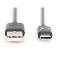 DIGITUS AK-300148-030-S - USB Typ-C Verbindungskabel, Typ C auf A St/ St, 3,0 m, 3A, 480MB, 2.0 Version, sw