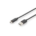 DIGITUS AK-300148-030-S - USB Typ-C Verbindungskabel, Typ C auf A St/ St, 3,0 m, 3A, 480MB, 2.0 Version, sw