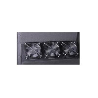 DIGITUS DN-19-17U-SO-C - 17HE SOUNDproof Schrank, 1000x750x1130 mm Holzoptik Kirsche, schwarz (RAL 9005)