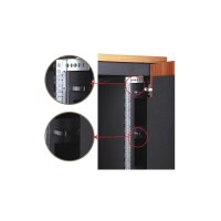 DIGITUS DN-19-17U-SO-C - 17HE SOUNDproof Schrank, 1000x750x1130 mm Holzoptik Kirsche, schwarz (RAL 9005)