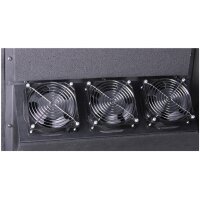 DIGITUS DN-19-17U-SO-C - 17HE SOUNDproof Schrank, 1000x750x1130 mm Holzoptik Kirsche, schwarz (RAL 9005)