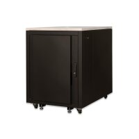 DIGITUS DN-19-17U-SO-M - 17HE SOUNDproof Schrank, 1000x750x1130 mm Holzdekor Ahorn, schwarz (RAL 9005)