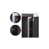 DIGITUS DN-19-17U-SO-M - 17HE SOUNDproof Schrank, 1000x750x1130 mm Holzdekor Ahorn, schwarz (RAL 9005)