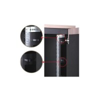 DIGITUS DN-19-32U-SO-T - 32HE SOUNDproof Schrank, 1666x750x1130 mm Holzdekor Teak, schwarz ( RAL 9005)