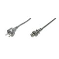 DIGITUS AK-440115-008-S - Netzanschlusskabel, CEE 7/7 (Typ-F) - C5 St/Bu, 0,75m, H05VV-F3G 0.75qmm, sw