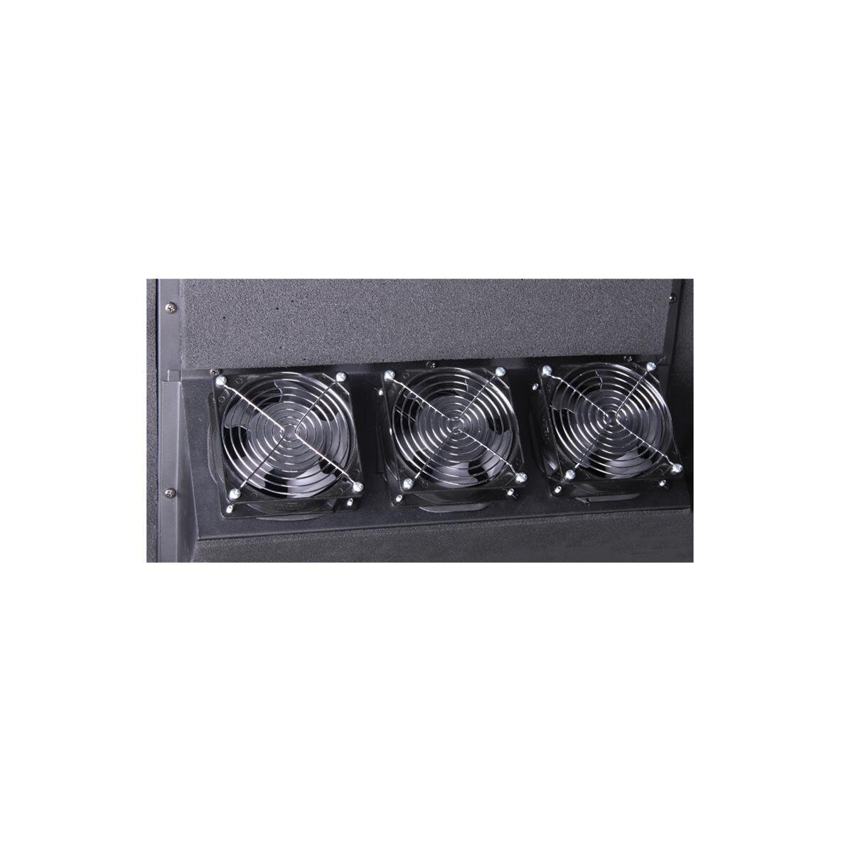 DIGITUS DN-19-42U-SO-T - 42HE SOUNDproof Schrank, 2110x750x1130 mm Holzdekor Teak, schwarz (RAL 9005)