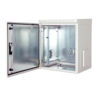 DIGITUS DN-19-24U-I-OD-2 - 24HE Wandgehäuse, Outdoor, IP55 1245x600x450 mm, Doppelwand, grau (RAL 7035)