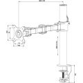 Iiyama Der einfache und funktionelle Einzel-Monitorarm - Klemme - 10 kg - 25,4 cm (10") - 76,2 cm (30") - 100 x 100 mm - Schwarz