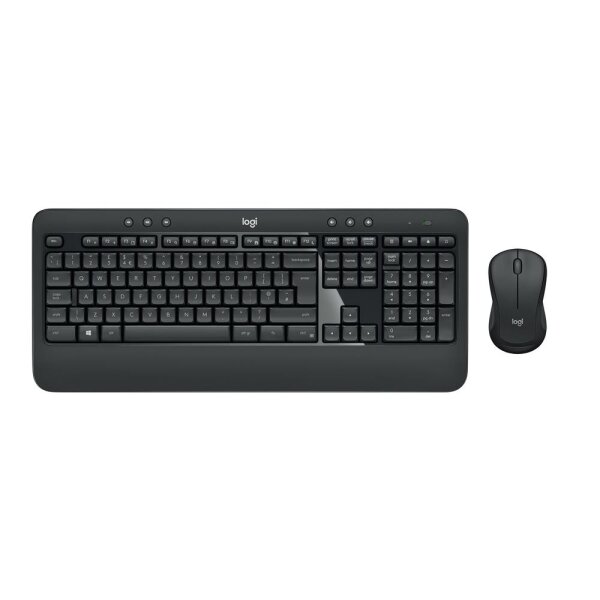 Logitech 920-008675 - Kabellos - RF Wireless - Membran Key Switch - QWERTZ - Schwarz - Weiß - Maus enthalten