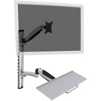 DIGITUS DA-90354 - Arbeitsplatz (Monitor, Tastatur) Wandmontage 27 Zoll, 6 kg, VESA 100x100, silber