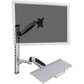 DIGITUS DA-90354 - Arbeitsplatz (Monitor, Tastatur) Wandmontage 27 Zoll, 6 kg, VESA 100x100, silber