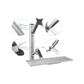 DIGITUS DA-90354 - Arbeitsplatz (Monitor, Tastatur) Wandmontage 27 Zoll, 6 kg, VESA 100x100, silber