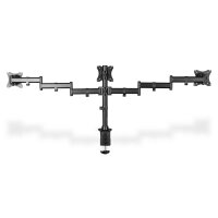DIGITUS DA-90362 - Triplemonitor Tisch-Klemmhalterung, 15-27",schwarz max Bel. 3x8Kg,VESA max100x100