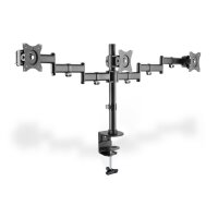 DIGITUS DA-90362 - Triplemonitor Tisch-Klemmhalterung, 15-27",schwarz max Bel. 3x8Kg,VESA max100x100