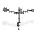 DIGITUS DA-90362 - Triplemonitor Tisch-Klemmhalterung, 15-27",schwarz max Bel. 3x8Kg,VESA max100x100