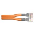 DIGITUS DK-1743-VH-D-1 - CAT 7 S-FTP Installationskabel, 1200 MHz Dca (EN 50575), AWG 23/1, 100 m Ring, DX, orange
