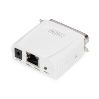 DIGITUS DN-13001-1 - Parallel Print Server, 1-Port 1x RJ45, 1x DB-36-pin male Centronics