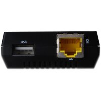 DIGITUS DN-13020 - Multifunction USB Network Server, 1-Port Network USB Hub, NAS, Print Server, USB 2.0, RJ45