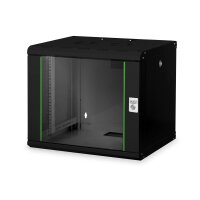 DIGITUS DN-19-09U-SW - 9HE Wandgehäuse, Unique 509x600x450 mm, Farbe Schwarz (RAL 9005)