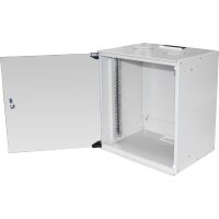 DIGITUS DN-19-12U-S-1 - 12HE Wandgehäuse, SOHO, unmontiert 595x540x400 mm, Glastür,grau
