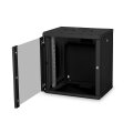 DIGITUS DN-19-12U-SW - 12HE Wandgehäuse, Unique 643x600x450 mm, Farbe Schwarz (RAL 9005)