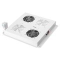 DIGITUS DN-19-FAN-2-N - Dachlüftereinheit für Unique Netzwerk & Dynamic 2 Lüfter, Thermostat, Schalter, grau (RAL 7035)