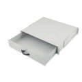 DIGITUS DN-19-KEY-2U - 2HE abschl. Dokumentenabl. m. Griff 88x481x400 mm, Farbe grau (RAL 7035)