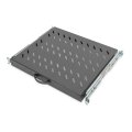 DIGITUS DN-19-TRAY-2-600-SW - 1HE ausziehb. Fachboden für 600 mm Tiefe Schränke 40x485x368mm, bis 25 kg, schwarz (RAL 9005)