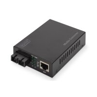 DIGITUS DN-82120-1 - Gigabit Ethernet Medienkonverter, Multimode SC Stecker, 850nm, bis zu 0.5km