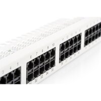 DIGITUS DN-91350-1 - CAT 3 ISDN Patch Panel, ungeschirmt, 50-Port RJ45, 8P4C, LSA, 1HE, Rack Mount, grau, 482x44x109