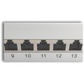 DIGITUS DN-91624S-EA - CAT 6A Patch Panel, geschirmt,1HE, 24-Port, 8P8C, RAL 7035, 483 mm (19")