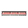 DIGITUS DN-91624S-SL-EA - CAT 6A Klasse EA Patch Panel, geschirmt, 0,5HE 24-Port RJ45, inkl. Staubschutzklappe, 8P8C, sw