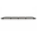 DIGITUS DN-91624S-SL-EA - CAT 6A Klasse EA Patch Panel, geschirmt, 0,5HE 24-Port RJ45, inkl. Staubschutzklappe, 8P8C, sw