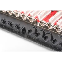 DIGITUS DN-91624S-SL-SH - CAT 6 Patch Panel, geschirmt, 24-Port RJ45 mit Klappen, 8P8C, LSA, 0,5HE, 19" Rack Mount, sw