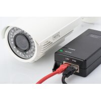 DIGITUS DN-95103-2 - Gigabit Ethernet PoE+ Injector, 802.3at Power Pins:4/5(+),7/8(-), 30W
