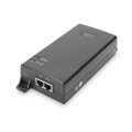 DIGITUS DN-95104 - PoE Ultra Injector, 802.3at Power Pins:4/5(+),7/8(-) and 3/6(+), 1/2(-), 60W