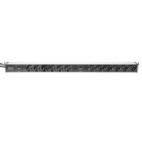 DIGITUS DN-95405 - Aluminium PDU, Rack Mount, 12x Schutzkontakt 2x 16A, 250VAC 50/60Hz, Überlastschutz