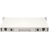 DIGITUS DN-96330-4 - LWL Spleißbox, 1HE, bestückt, 6x LC DX, OM4 inkl. Spleißkass., gefärbte Pigtails, Kupplungen