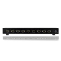 DIGITUS DS-43302 - HDMI Splitter, 8 Port, 1080p, 3D, High Speed 2.25 Ghz/225 MHz, Metall-Gehäuse, schwarz