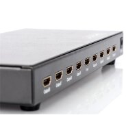 DIGITUS DS-43302 - HDMI Splitter, 8 Port, 1080p, 3D, High Speed 2.25 Ghz/225 MHz, Metall-Gehäuse, schwarz